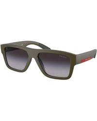 Prada Linea Rossa - Ps 04Zs 15X09U Sunglasses Injected Squared Normal Shaded - Lyst