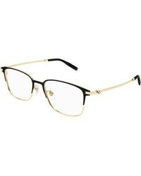 Montblanc - Mb0314Oa 002 Optical Frames Titanium Transparent Squared - Lyst