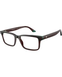 Emporio Armani - Ea3269 6313 Optical Frames Acetate Squared Normal - Lyst