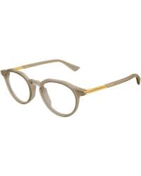 Bottega Veneta - Bv1263O 006 Optical Frames Acetate Transparent Round - Lyst
