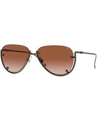 DIESEL - Dl1003 105/13 Sunglasses Metal Pilot Normal Shaded - Lyst