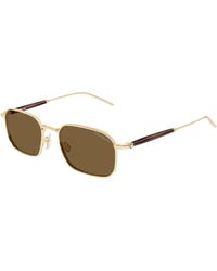 Montblanc - Mb0441S 002 Sunglasses Metal Squared - Lyst