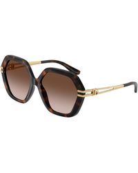Dolce & Gabbana - Dg6210 502/13 Sunglasses Injected Geometric Normal Nuanced - Lyst