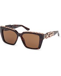 Guess - Gu7915 52E Sunglasses Injected Squared Normal - Lyst