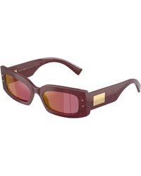 Dolce & Gabbana - Dg4479 3442D0 Sunglasses Acetate Squared Mirrored - Lyst