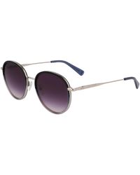 Longchamp - Lo176S 042 Sunglasses Metal Round Normal - Lyst
