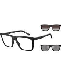 Emporio Armani - Ea4258 50011W Sunglasses Injected Transparent Squared Normal - Lyst