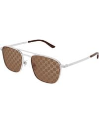Gucci - Gg1881S 004 Sunglasses Metal Squared - Lyst