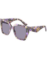 Dolce & Gabbana - Dg4438 3439/1 Sunglasses Acetate Squared Normal - Lyst