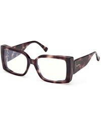 Max Mara - Mm5173-B 052 Optical Frames Acetate Squared Normal - Lyst