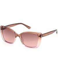 Guess - Gu9208 59F Sunglasses Injected Squared Normal Nuanced - Lyst