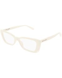 Saint Laurent - Sl 943 Opt 005 Optical Frames Acetate Transparent Squared - Lyst