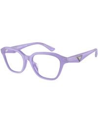 Emporio Armani - Ea3235U 6117 Optical Frames Acetate Transparent Geometric Normal - Lyst