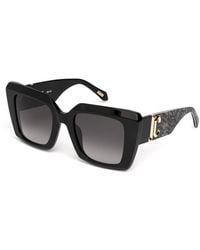 Just Cavalli - Sjc104 700 Sunglasses Acetate Smoke Squared Normal Shaded - Lyst