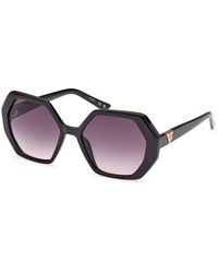 Guess - Gu7879 01B Sunglasses Injected Geometric Normal Shaded - Lyst