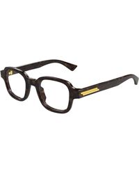 Bottega Veneta - Bv1462O 007 Optical Frames Acetate Transparent Squared - Lyst