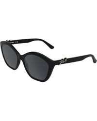 KARL LAGERFELD - Kl6222S 001 Sunglasses Bio-Injected Smoke Cat Eye Normal - Lyst