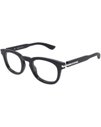 McQueen - Am0498O 003 Optical Frames Acetate Transparent Round - Lyst