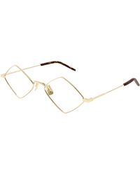 Saint Laurent - Sl 302 Lisa Opt 003 Optical Frames Metal Transparent Geometric - Lyst