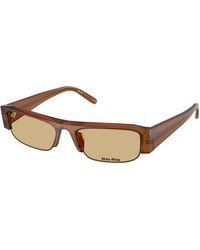 Miu Miu - Mu B07S 22I10R Sunglasses Acetate Squared Normal - Lyst