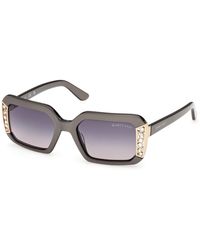 Guess - Gm00042 20B Sunglasses Acetate Smoke Geometric Normal - Lyst