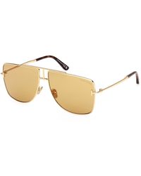 Tom Ford - Ft1307 Eliott-02 30E Sunglasses Metal Squared Normal - Lyst