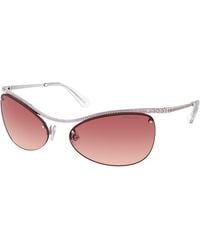 Swarovski - Sk7018 4001A5 Sunglasses Metal Geometric Normal Shaded - Lyst