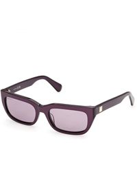 MAX&Co. - Mo0175 83A Sunglasses Acetate Smoke Squared Normal - Lyst