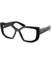Prada - Pr A04V 1Ab1O1 Optical Frames Acetate Transparent Geometric Normal - Lyst