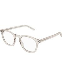 Saint Laurent - Sl 30 Slim 004 Optical Frames Acetate Squared - Lyst