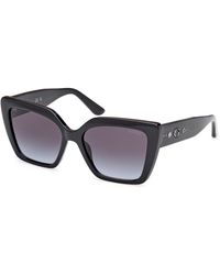 Guess - Gu00162 01B Sunglasses Injected Smoke Butterfly Normal - Lyst