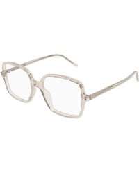 Saint Laurent - Sl 892 004 Optical Frames Acetate Transparent Squared - Lyst