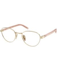 Prada - Pr B53V Acx1O1 Optical Frames Metal Round Normal - Lyst