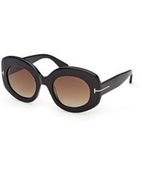Tom Ford - Ft1346 Claudette-02 01F Sunglasses Acetate Round Normal - Lyst