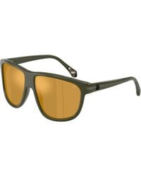 Moncler - Me6032U 30525A Sunglasses Acetate Squared Mirror - Lyst