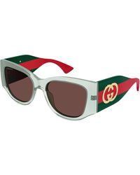 Gucci - Gg2115S Striped Leg Sunglasses - Lyst