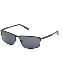 Timberland - Tb00072 02D Sunglasses Smoke Squared Polarized - Lyst