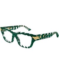 Bottega Veneta - Bv1190O 005 Optical Frames Acetate Transparent Squared - Lyst