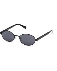 Guess - Gu00232 01A Sunglasses Metal Smoke Round Normal - Lyst