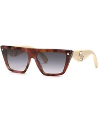 Philipp Plein - Spp177 Plein Muse 07Tb Sunglasses Acetate Cat Eye Normal Shaded - Lyst