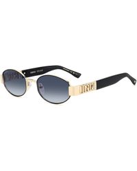 DSquared² - D2 0155/S 0Nz/08 Sunglasses Metal Round Normal Shaded - Lyst