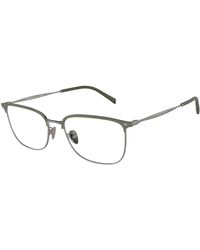 Giorgio Armani - Ar5143 3003 Optical Frames Steel Transparent Squared Normal - Lyst