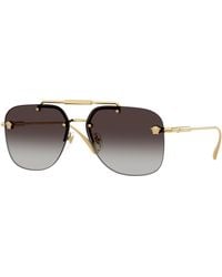 Versace - Ve2296 100284 Sunglasses Metal Squared Normal Nuanced - Lyst