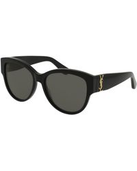 Saint Laurent - Sl M3 002 Sunglasses Acetate Round Normal - Lyst