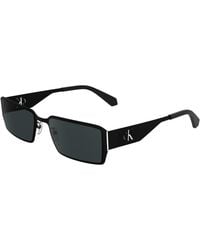 Calvin Klein - Ckj24206S 001 Sunglasses Metal Squared Normal - Lyst