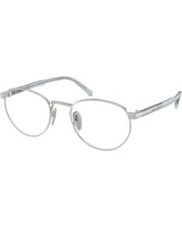 Prada - Pr B52V 29B1O1 Optical Frames Metal Transparent Pantos Normal - Lyst