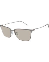Emporio Armani - Ea2155 3003/3 Sunglasses Metal Squared Normal - Lyst