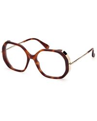 Max Mara - Mm5138 052 Optical Frames Acetate Round Normal - Lyst