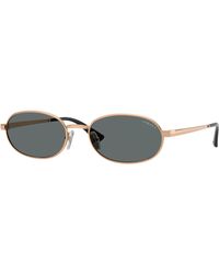 Vogue Eyewear - Vo4353S 515281 Sunglasses Metal Round Polarized - Lyst