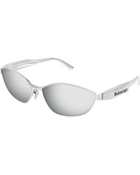 Balenciaga - Bb0356S 004 Sunglasses Metal Cat Eye - Lyst